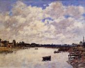 The Banks of the Touques - 尤金·布丹